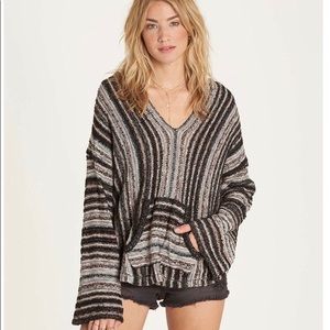 Billabong baja beach sweater poncho w/ hood